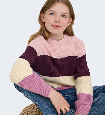 Kids Only Bluse - Strik - Noos - KogSandy - Mauve Wine
