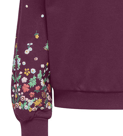 Kids Only Sweatshirt - KogBrooke - Mauve Wine/Sleeve Flower