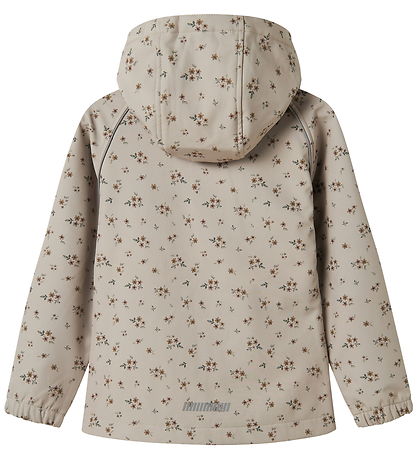 Name It Softshell m. Fleece - NkfAlfa08 - AOP -Pure Cashmere/Bou