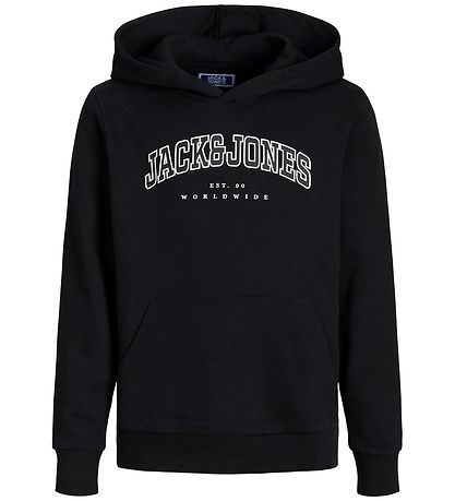 Jack & Jones Hættetrøje - JjeCaleb - Black/LOOSE