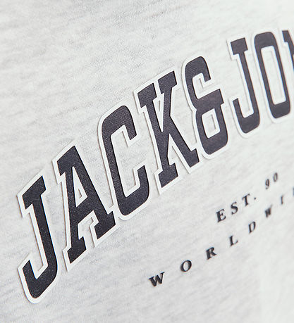 Jack & Jones Hættetrøje- JjeCaleb - Noos - White Melange/LOOSE