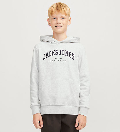 Jack & Jones Hættetrøje- JjeCaleb - Noos - White Melange/LOOSE
