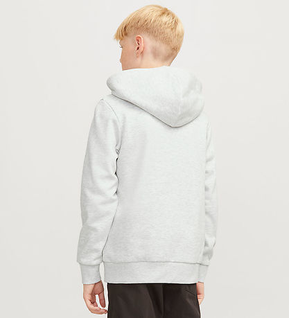 Jack & Jones Hættetrøje- JjeCaleb - Noos - White Melange/LOOSE