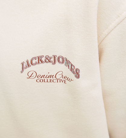 Jack & Jones Hættetrøje - JjeBrandes - Antique White