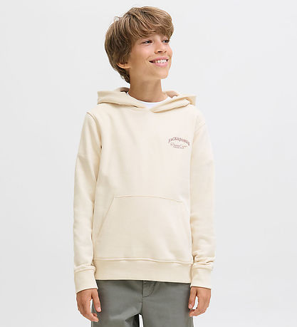 Jack & Jones Hættetrøje - JjeBrandes - Antique White