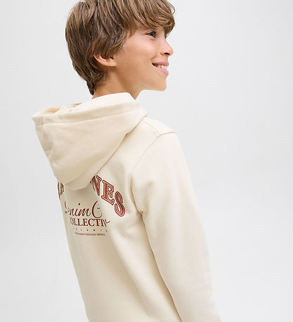 Jack & Jones Hættetrøje - JjeBrandes - Antique White