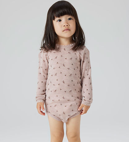 Name It Body l/æ - Uld - NmfWang - Shadow Gray/Small flowers