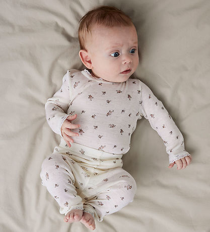 Name It Leggings - Uld - Noos - NbfWang - Snow White/Small flowe