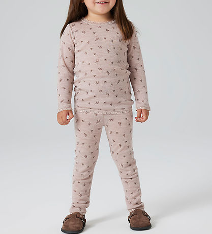 Name It Leggings - Uld - Noos - nmfWang - Shadow Gray/Small flow