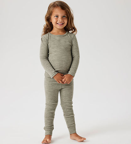 Name It Leggings - Uld - Rib - Noos - NmnWax - Dried Sage