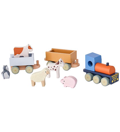 Kids Concept Tog m. Dyr - 40 cm