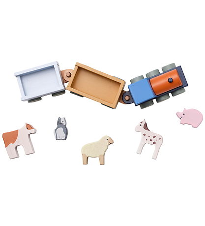 Kids Concept Tog m. Dyr - 40 cm