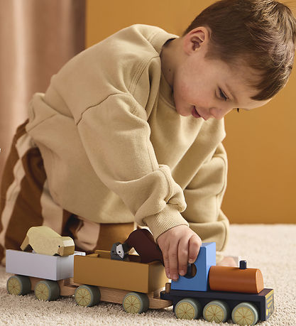 Kids Concept Tog m. Dyr - 40 cm