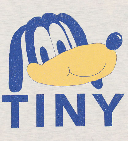 Tiny Cottons T-shirt - Dog Graphic - Light Cream Heather