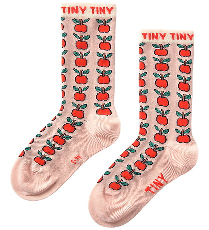 Tiny Cottons Strømper - Apples - Wild Rose