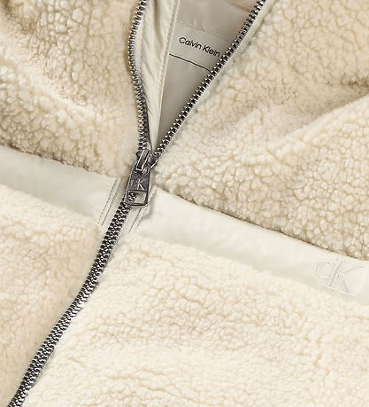 Calvin Klein Dynejakke m. Fleece - Whitecap Gray