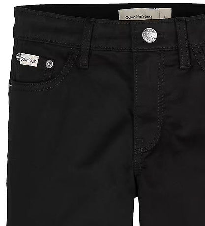 Calvin Klein Bukser - Cotton Sateen - Ck Black