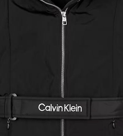 Calvin Klein Dynefrakke m. Bælte - Ck Black