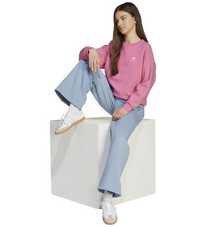 adidas Originals Sweatpants - Wide Leg - TACBLU/WHITE