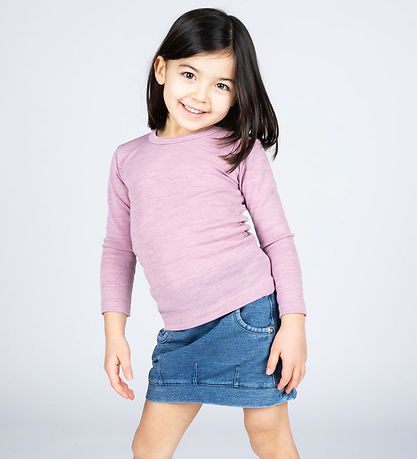 Engel Bluse - Uld - Rosewood Melange