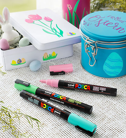 Posca Tuscher - PC-3M - 4 stk. - Afdæmpede farver