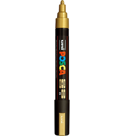 Posca Tuscher - PC-5M - 4 stk. - Sort/Hvid/Sølv/Guld
