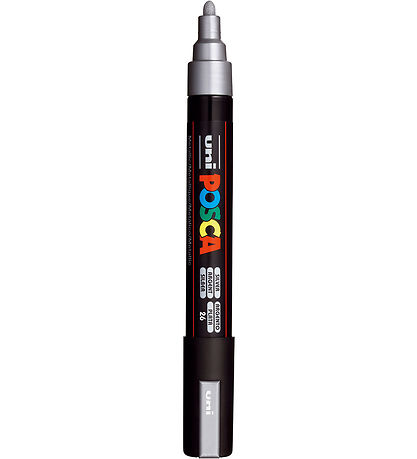 Posca Tuscher - PC-5M - 4 stk. - Sort/Hvid/Sølv/Guld