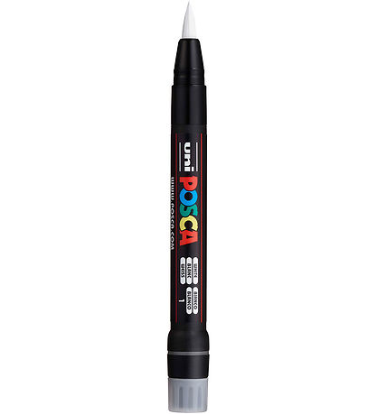 Posca Tuscher m. Penselspids - PCF-350 - 3 stk - Hvid/Sort