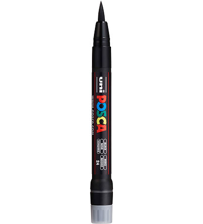 Posca Tuscher m. Penselspids - PCF-350 - 3 stk - Hvid/Sort