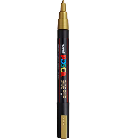 Posca Tuscher - PC-3M - 4 stk. - Guld/Hvid/Sølv/Sort