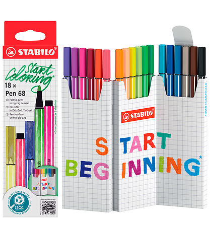 Stabilo Tuscher - Pen 68 - 18 stk - Multifarvet