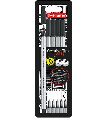 Stabilo Tuscher - Creative Tips Arty - 5 stk - Sort