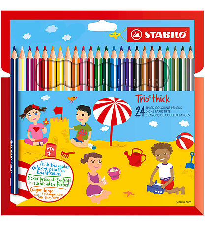 Stabilo Farveblyanter - Trio Thick - 24 stk - Multifarvet