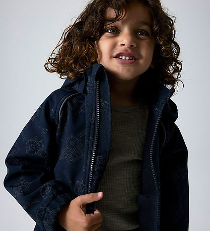 Name It Softshelljakke m. Fleece - NmmAlfa08 - Dark Sapphire