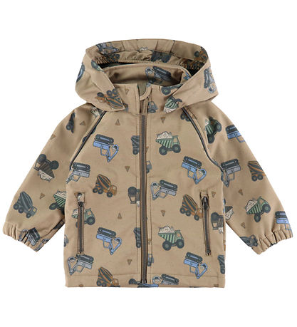 Name It Softshelljakke m. Fleece - NmmAlfa08 - Silver Mink/Truck