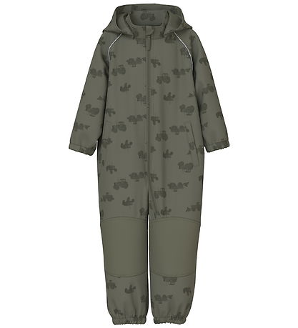 Name It Softshelldragt m. Fleece - NmmAlfa08 - Noos - Dusty Oliv
