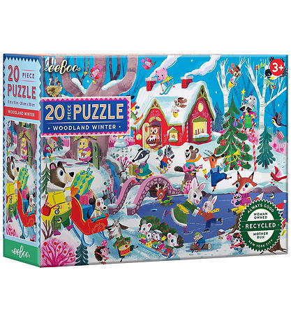 Eeboo Puslespil - 20 Brikker - Woodland Winter