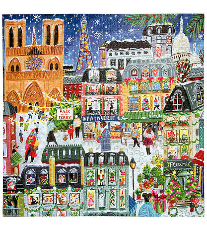 Eeboo Puslespil - 1000 Brikker - Paris Christmas