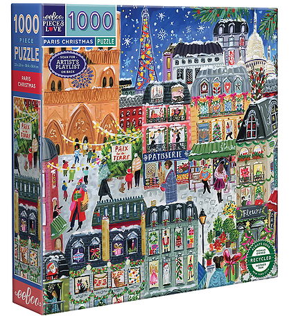Eeboo Puslespil - 1000 Brikker - Paris Christmas