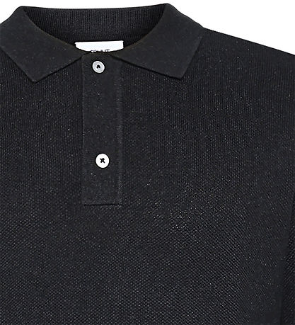 Grunt Bluse - Polo Strik - GrHam - Black Melange