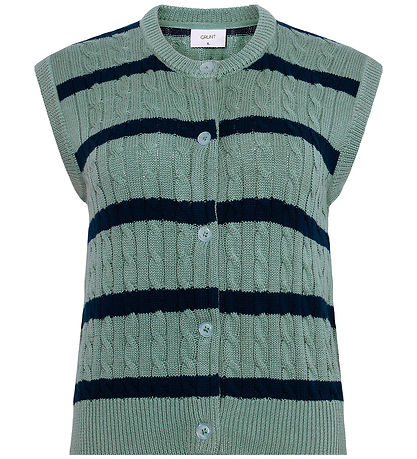 Grunt Vest - Strik - GrLine - Dust Green/Navy