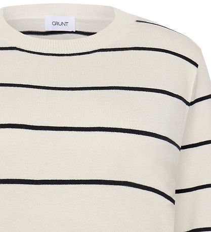 Grunt Bluse - Strik - GrFerro - Off White Stripe