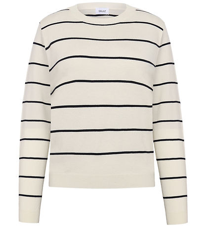Grunt Bluse - Strik - GrFerro - Off White Stripe