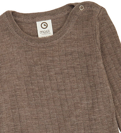 Müsli Body l/æ - Woolly - Uld - Walnut Melange