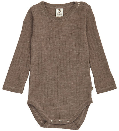 Müsli Body l/æ - Woolly - Uld - Walnut Melange