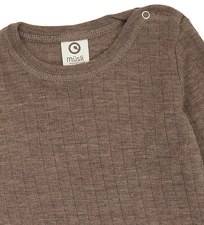 Müsli Bluse - Woolly - Uld - Walnut Melange