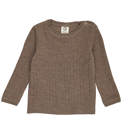 Müsli Bluse - Woolly - Uld - Walnut Melange