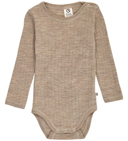 Müsli Body l/æ - Rib - Woolly - Uld - Balsam Melange