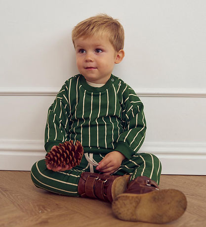 Müsli Sweatshirt - Pinstripe - Green Gables/Oak