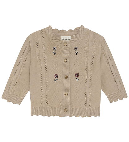 Minymo Cardigan Knit - Beige Melange